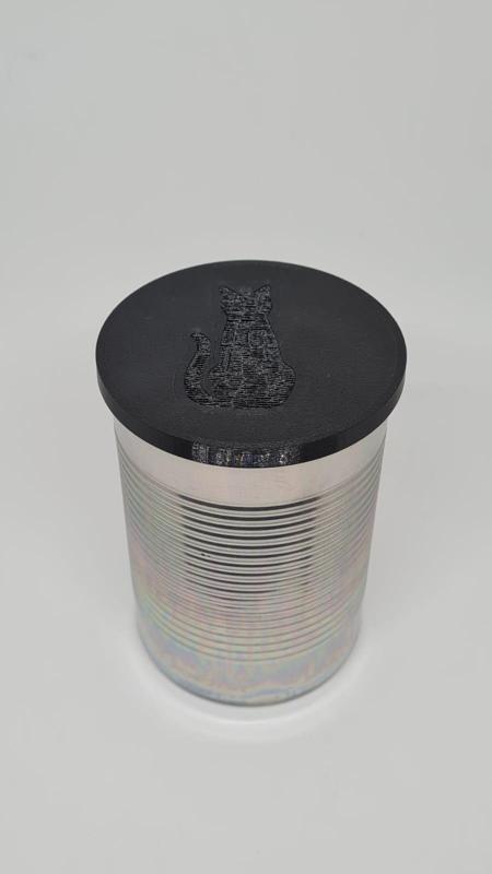 Cat food jar lid