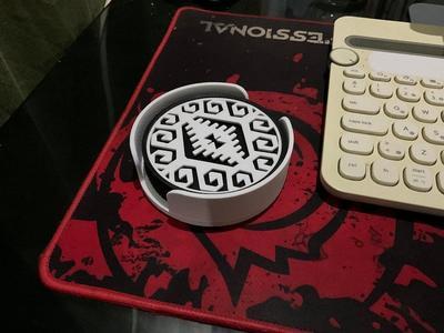 Coaster Inspired by Classical Anatolian Rug Motif