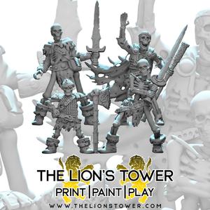 Classic RPG Skeleton Heroes (Set of 4 x 32mm scale presupported miniatures)