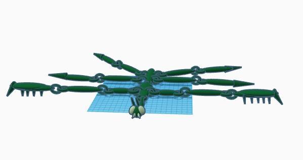 articulated praying mantis