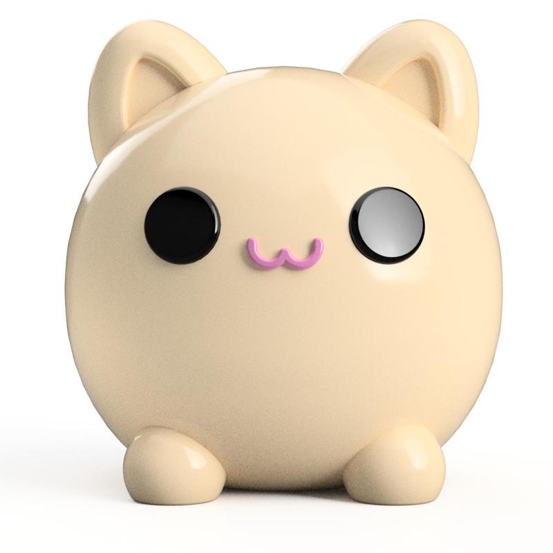 3D Printable Cute Kitty Nugget STL File - Perfect for Personal & Commercial Projects