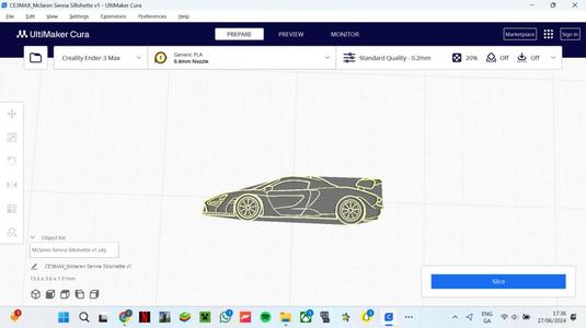 Mclaren Senna Wall Art Silhouette