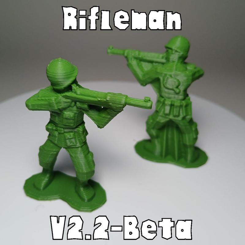 Lowpoly Armies - WW2 Standing Rifleman Extra Sturdy Army Men Toy Soldier