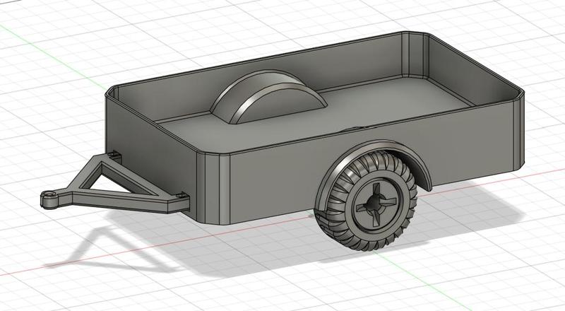 Trailer for Playmobil Pick Up Truck (full 3d-printed)