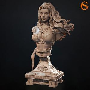 Bust - Paivi the Red, Female Human Barbarian