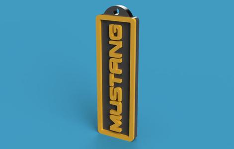 Mustang Keychain - Simple
