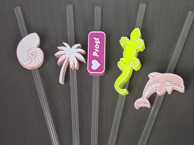 Summer Party Straw Topper Set (7mm)