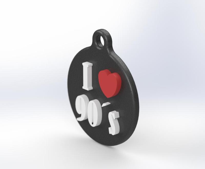 i Love 90s llavero / keychain