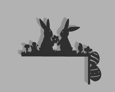 Bunny Door Corner Art for Easter