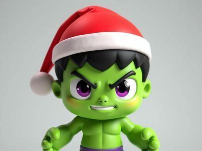 Cute Festive Hulk