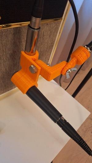 Dual ribbon and condenser microphone clamp v2