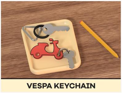 Piaggio Vespa Keychain (dual color)