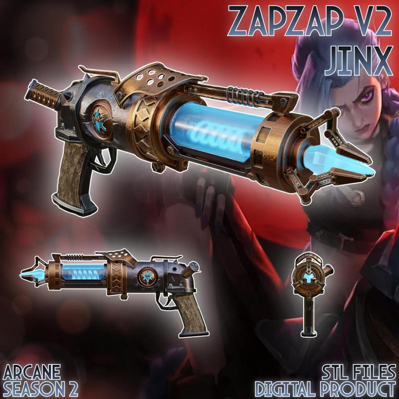 Jinx New Zap Zap Cosplay Prop Arcane League of Legends