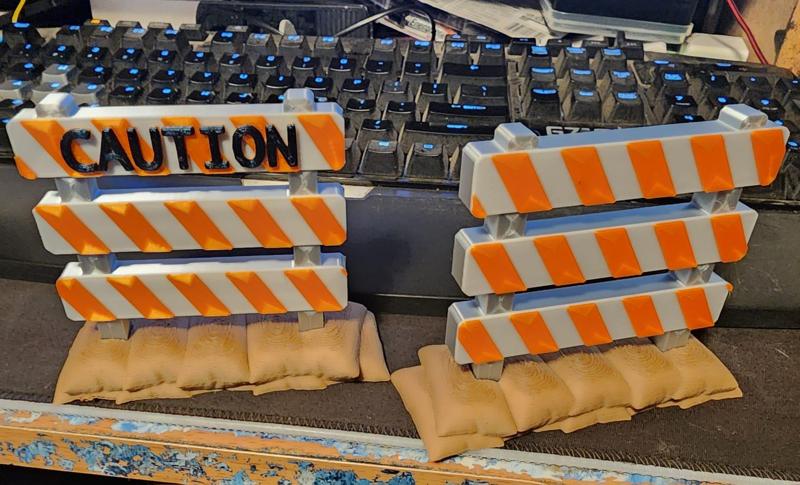 Construction Baracade With Stand