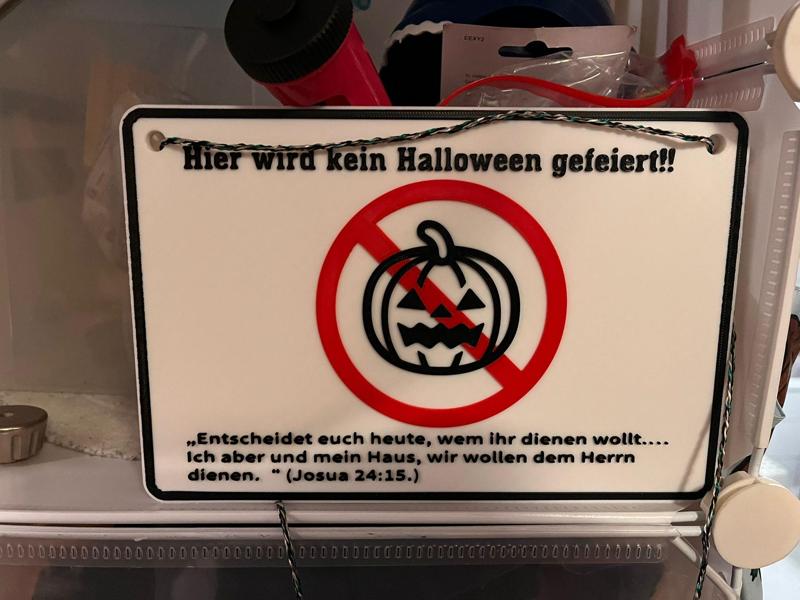 Kein Halloween Schild
