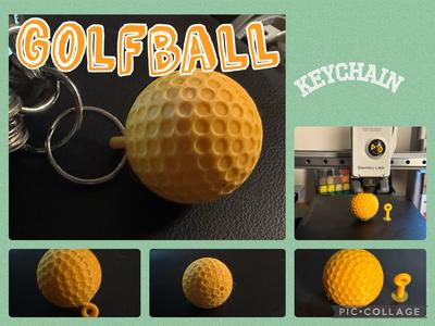 Golfball with Screw for Keychain