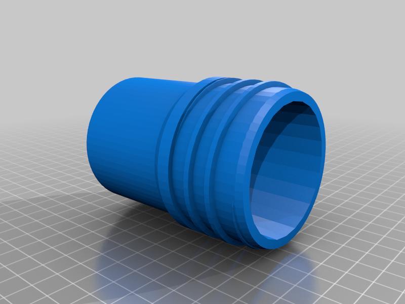 Threaded vacuum hose adapter for 2-1/2 hose to 2" inch PVC