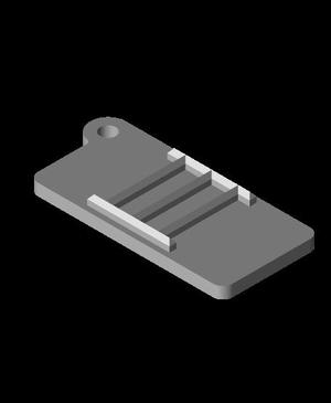 number-3-roman-numeral-keychain.stl
