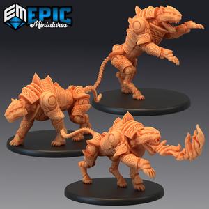 Construct Tiger Set / War Construct Animal / Steampunk Tech Battle Robot