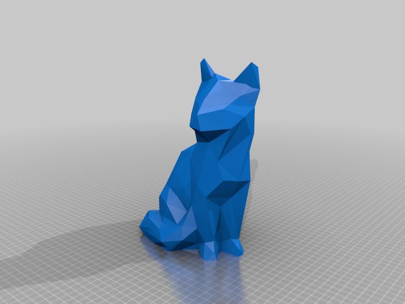 low poly cat 460%
