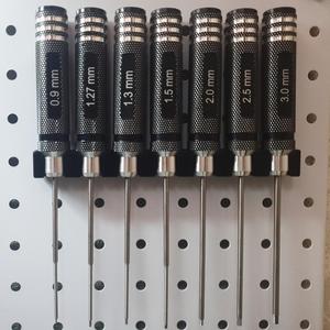 Wall mount for hex screwdrivers