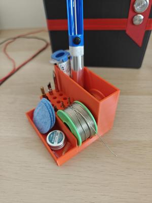 Soldering iron accessory holder
