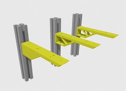 1010 Series Shelf Brackets - 1 Screw, LowProfile-XL (NH#0062_pF)