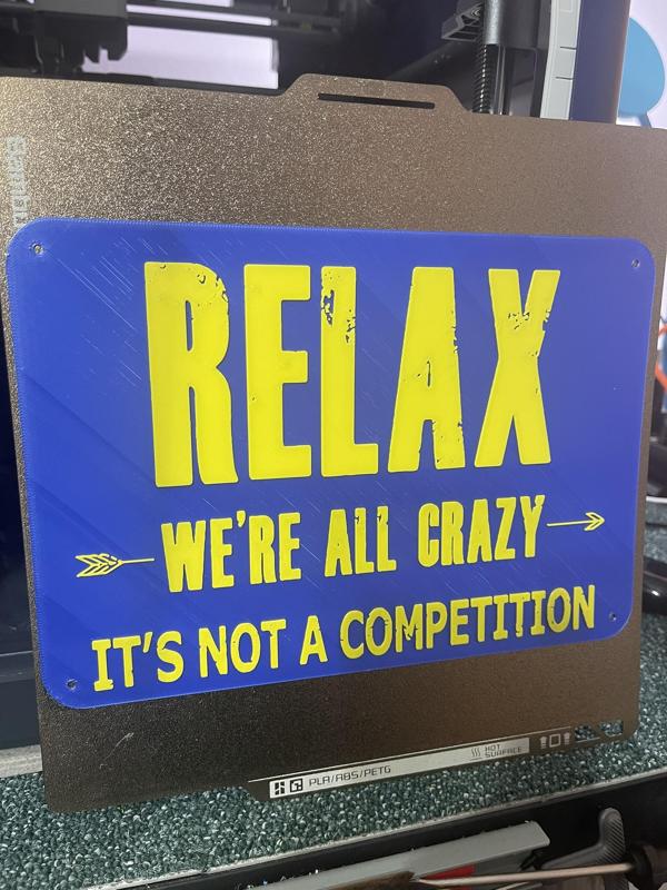 Relax funny sign