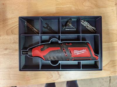 Milwaukee M12 Rotary Tool (Dremel) - Gridfinity Bin