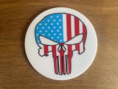 Punisher Coaster / America / USA / Flag