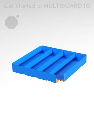 4x4x0.75 - Curved - Divided Bin - Multibin Insert