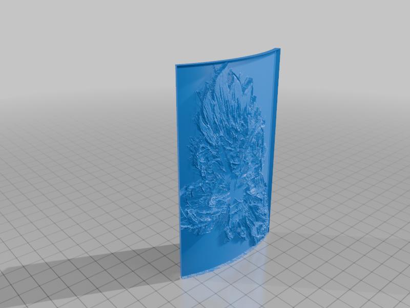 Goku Kamehameha Lithophane
