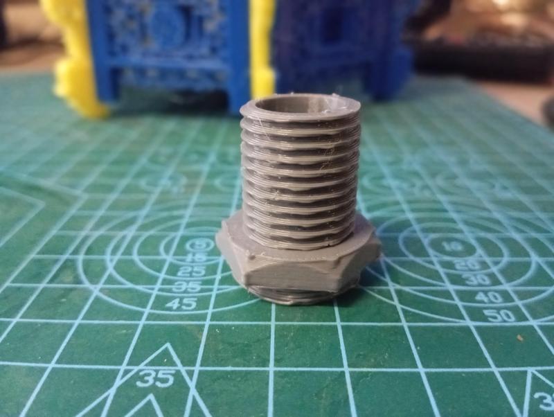 Adapter for Chinese faucet in the bathroom.