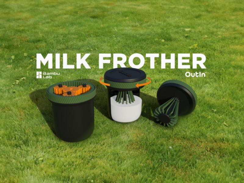 MIlk Frother - BambuLab + Outin + Makerworld