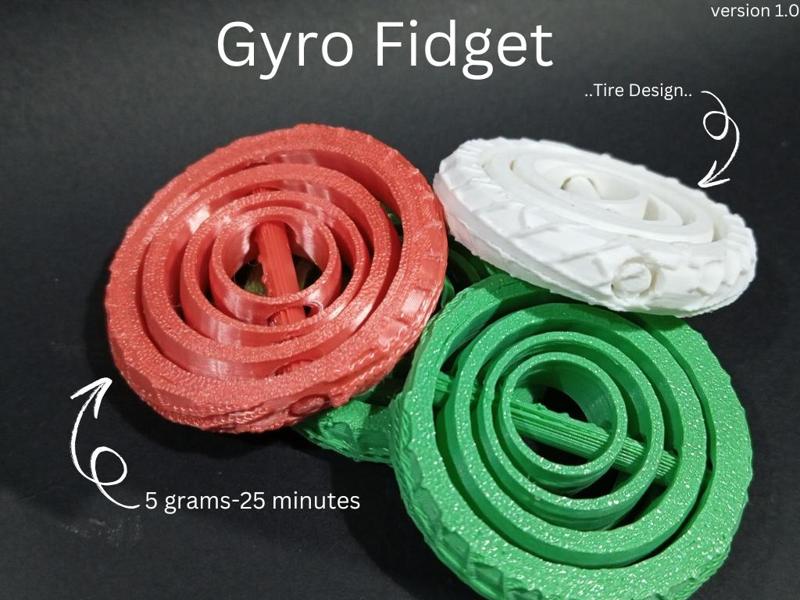 Gyro Fidget - Print in Place