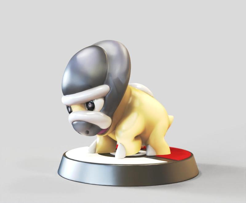 Shieldon - FAN ART-Dinosaurs - POKÉMON FIGURINE - POKÉMON UNITE