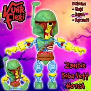 Star Wars Zombie Boba Fett MultiColor Flexi Print-In-Place + figure & keychain