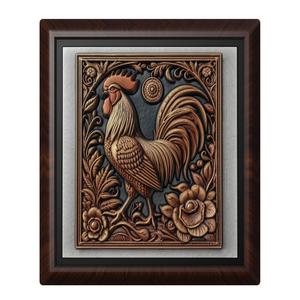 Rooster animal wall art relief wall decor