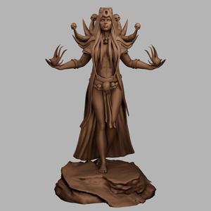Half-Orc Wizard – 3D Printable STL | 32mm & 72mm | Pose, Pin-Up & Bust