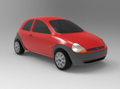 Ford Ka 3D Printable STL | 1:43 Scale Model Car for Dioramas & Collector Displays