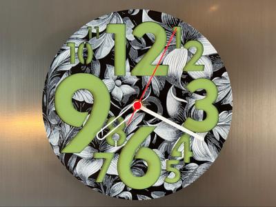 wall / desk clock Flower and Plants