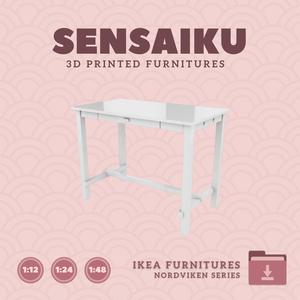 Miniature Replica NORDVIKEN Bar Table for Miniature Dollhouse - IKEA (1:12,24,48) - 3D Print Instant Download