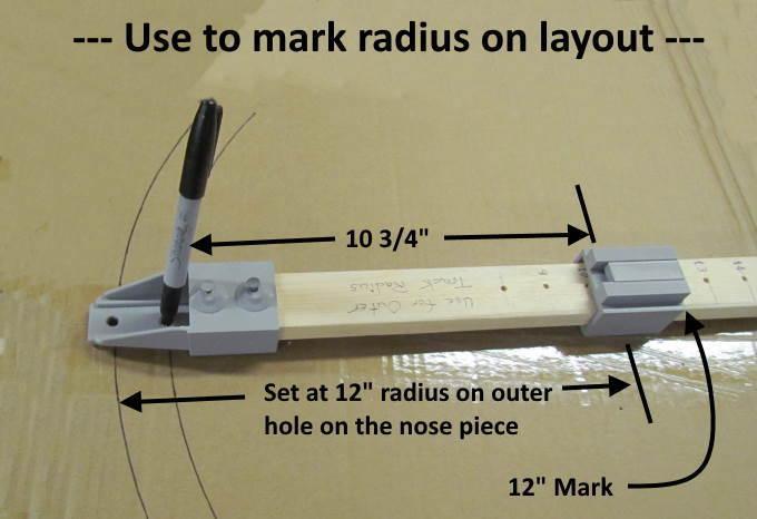 N Scale - HO Scale -- Track Laying Compass & Track Shaping Tool..