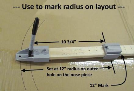 N Scale - HO Scale -- Track Laying Compass & Track Shaping Tool..