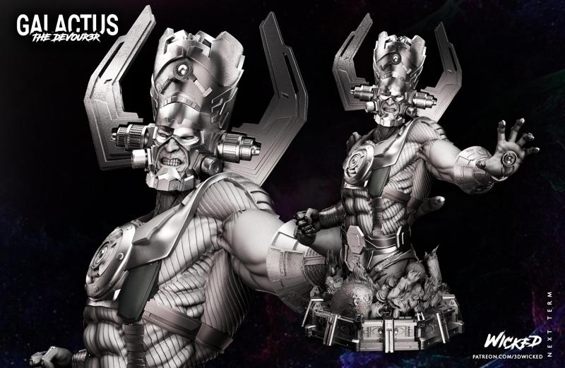 Wicked Marvel Galactus Bust: Tested and ready for 3d printing