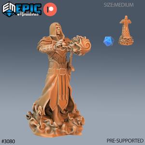 Warlock Player Character Magic ‧ DnD Miniature ‧ Tabletop Miniatures ‧ Gaming Monster ‧ 3D Model ‧ RPG ‧ DnDminis ‧ STL FILE