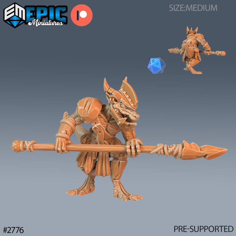 Kobold Tribe Spear ‧ DnD Miniature ‧ Tabletop Miniatures ‧ Gaming Monster ‧ 3D Model ‧ RPG ‧ DnDminis ‧ STL FILE