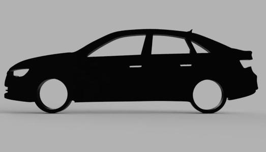 Audi A3 8V sedan silhouette keychain