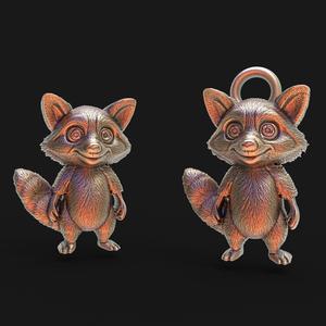 cartoon raccoon pentant