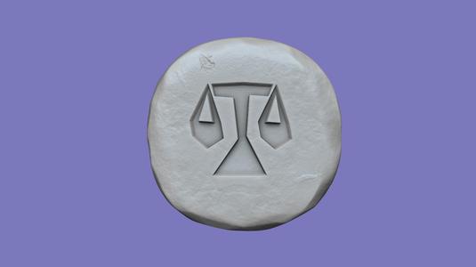 Law Rune - Runescape - STL Keychain